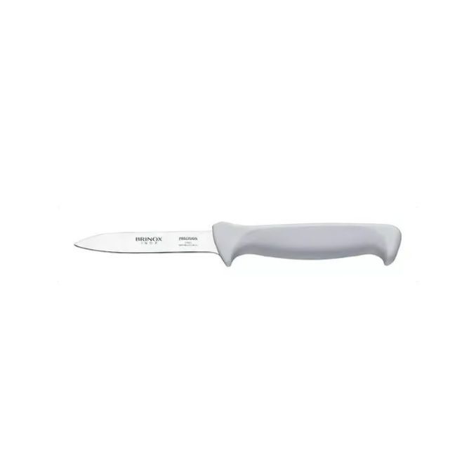 Cuchillo Para Legumbres 3 1/2" Precisión Brinox 2506/300 Mango Blanco-1
