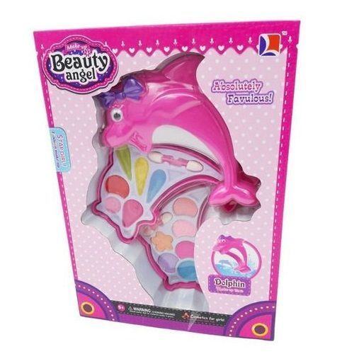 Kit De Maquillaje Sombras Labiales Para Niñas Forma Delfín-5