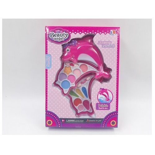 Kit De Maquillaje Sombras Labiales Para Niñas Forma Delfín-0