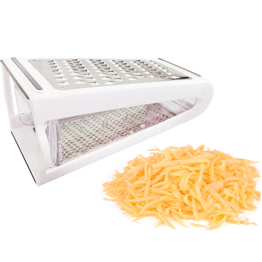 Rallador De Queso De Doble Cara Con Contenedor -4