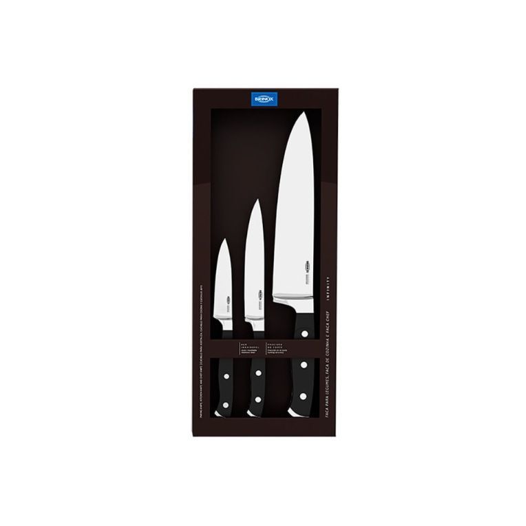 Set De Cuchillos Brinox 3 Piezas Mango Pvc 2519/114-1