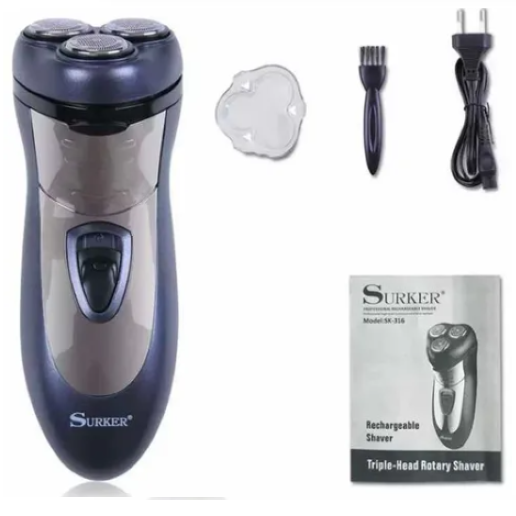 Afeitadora Para Hombres Recargable De 3 Cabezas Recortadora De Barba-3