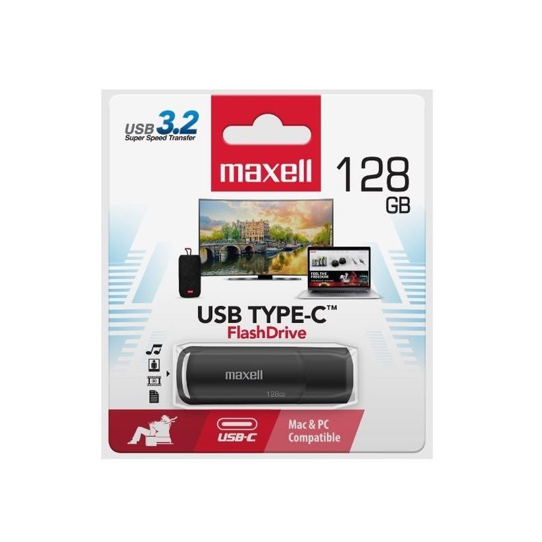Pendrive Maxell 128Gb USB 3.2 Tipo C-0