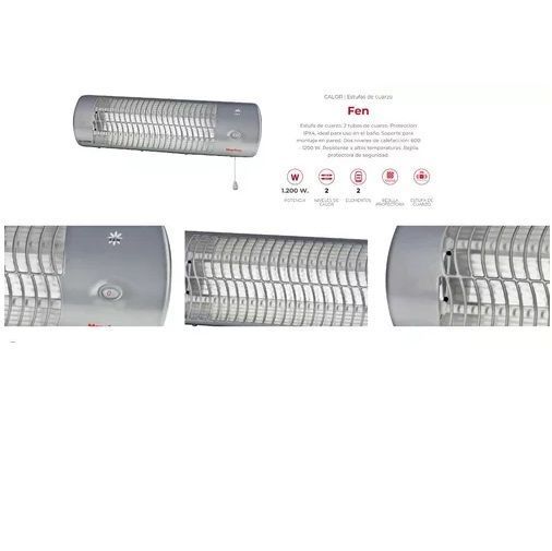 Calefactor Estufa De Quarzo Magefesa Fen Mgf 1741-4