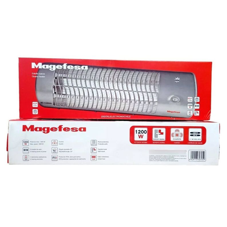 Calefactor Estufa De Quarzo Magefesa Fen Mgf 1741-5