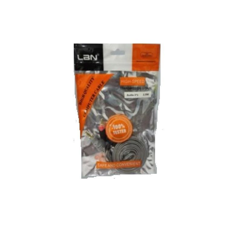 Cable Auxiliar RCA y Plug 3x1 Calidad LBN De 1.5m-0