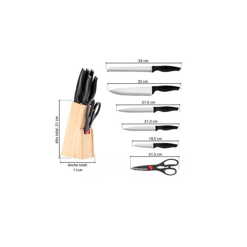 Set De Cuchillos 7 Piezas Brinox Modelo 2556/111-1