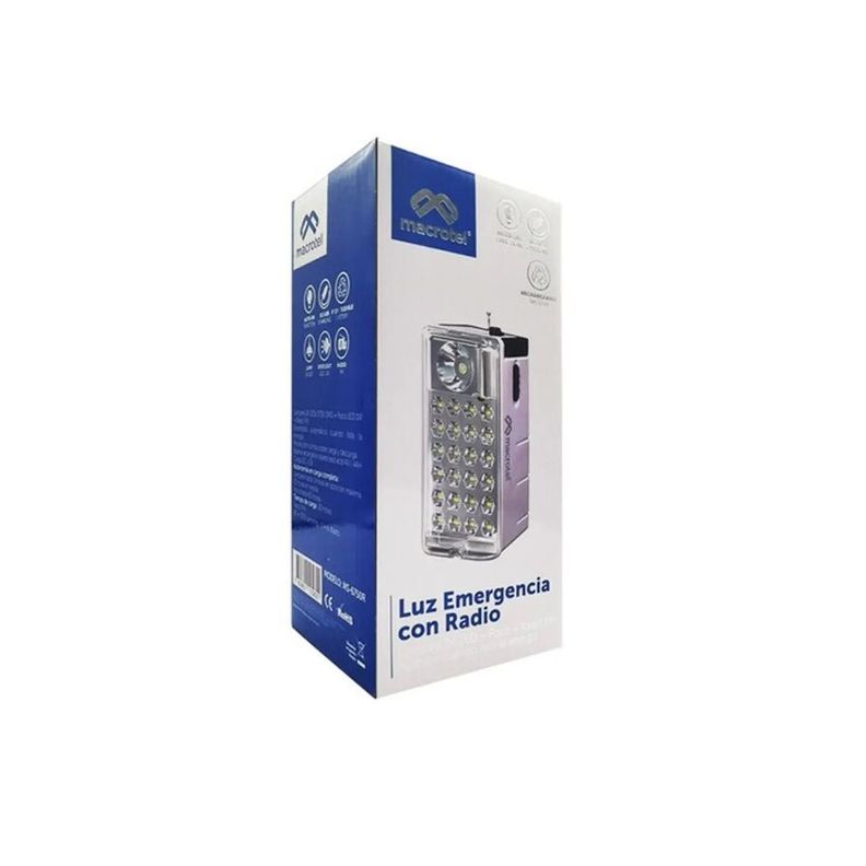 Lámpara Macrotel Recargable 24 Leds 6w MS-6750-1