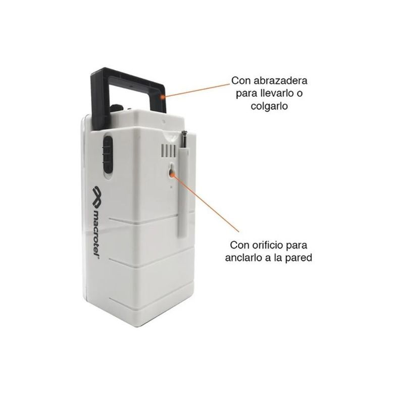 Lámpara Macrotel Recargable 24 Leds 6w MS-6750-2