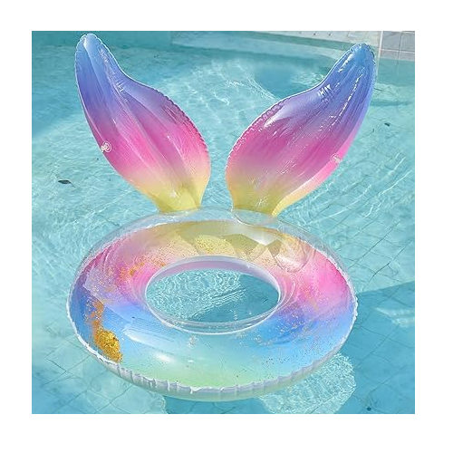 Pack 2 Flotadores De Piscina De Cola De Sirena 70cm Y 90cm-7