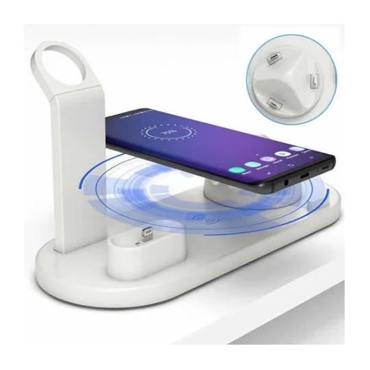 Base De Carga Inalámbrica Para Teléfono Audífonos -6