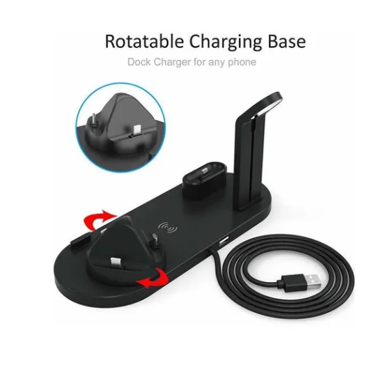 Base De Carga Inalámbrica Para Teléfono Audífonos -4