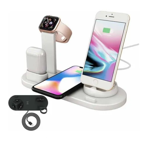 Base De Carga Inalámbrica Para Teléfono Audífonos -0