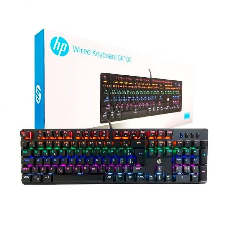 Teclado Gaming Mecánico Retroiluminado Hp Gk100-0