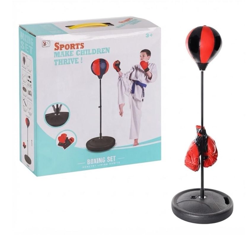 Set de Boxeo Para Niños Con Saco de Pie y Guantes Altura Regulable