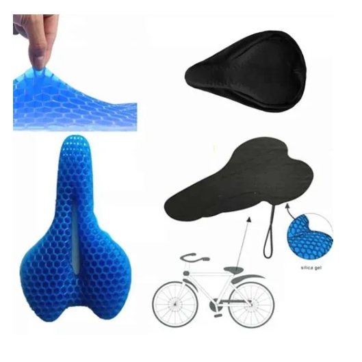 Asiento Para Bicicletas Con Funda Cojín Flexible De Gel-2