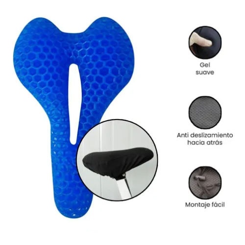 Asiento Para Bicicletas Con Funda Cojín Flexible De Gel-4