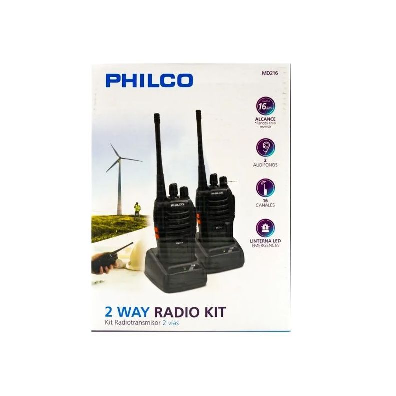 Walkie Talkie Philco Set De 2 Radio Transmisor MD-216-2
