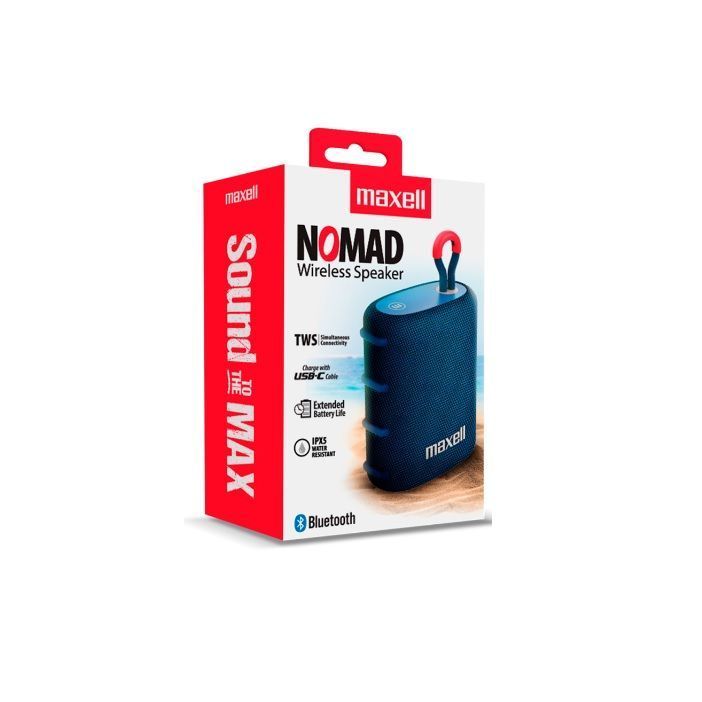 Parlante Bluetooth Maxell Portatil Modelo BT-NOMAD Azul