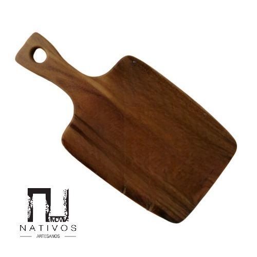 Tabla Rustica De Picar Nativos Forma Rectangular Con Mango MCB006-1