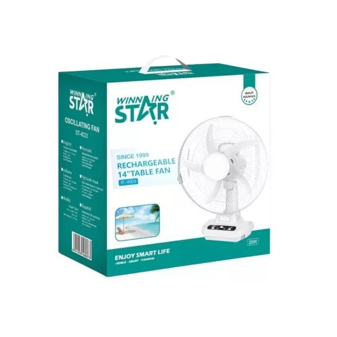 Ventilador Recargable 14" Winningstar Modelo ST-4003-0