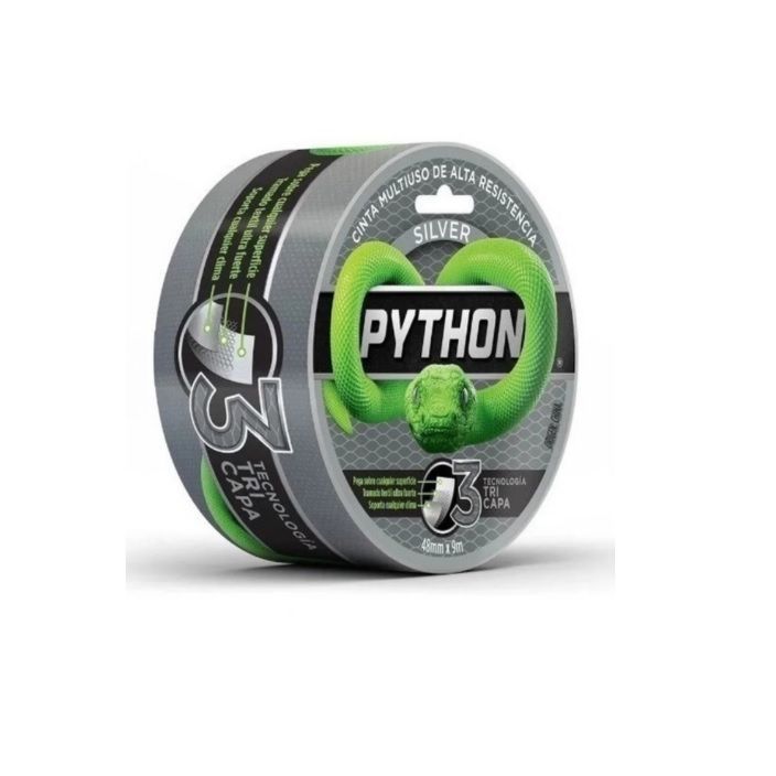 Cinta Multiuso De Alta Resistencia Python Tecnología Tri-Capa Silver