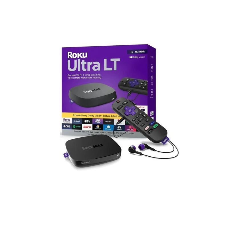 Roku Ultra LT Streaming TV Con Audífonos Puerto De Red 4801-0