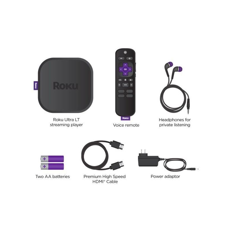 Roku Ultra LT Streaming TV Con Audífonos Puerto De Red 4801-2