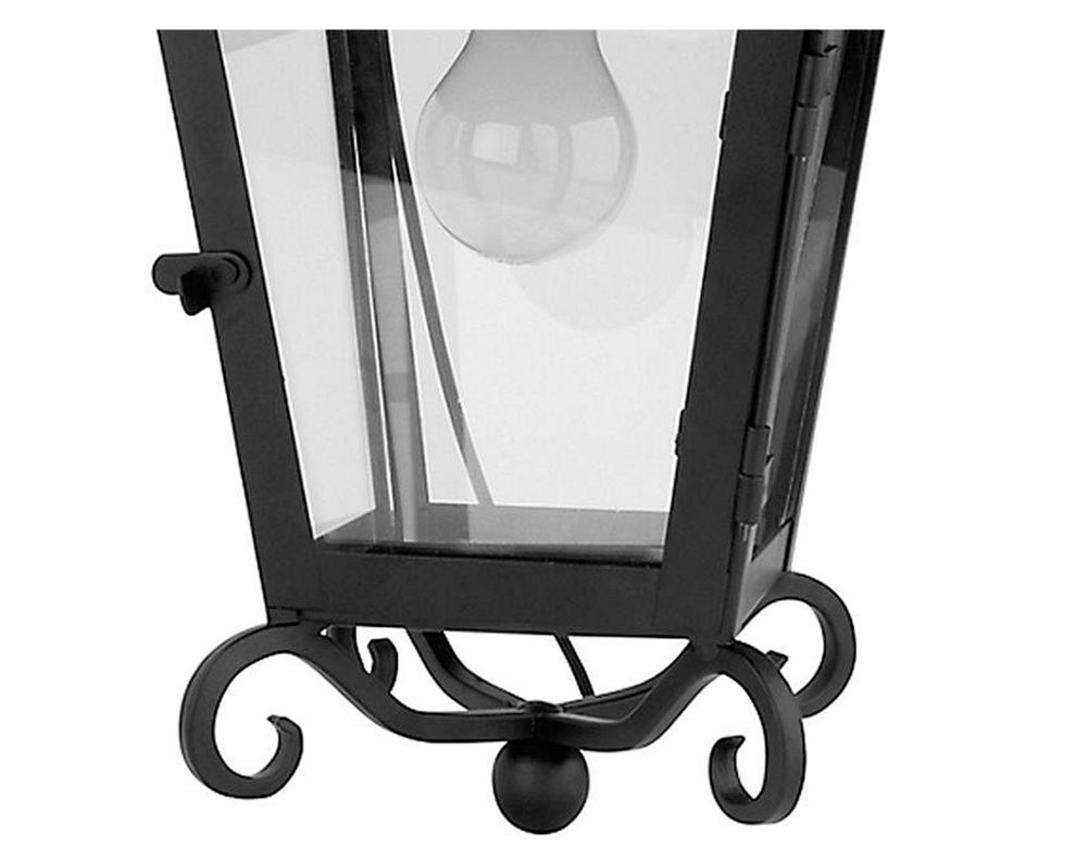 Farol pared 1L E27 Georgean negro Euro-1