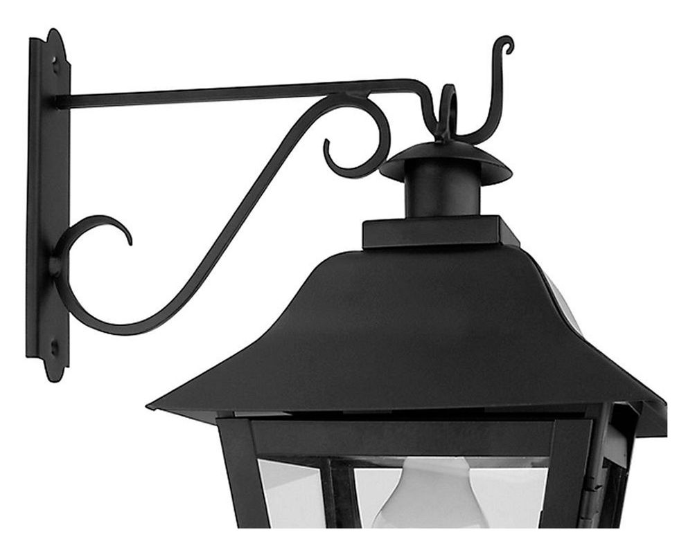 Farol pared 1L E27 Georgean negro Euro-2