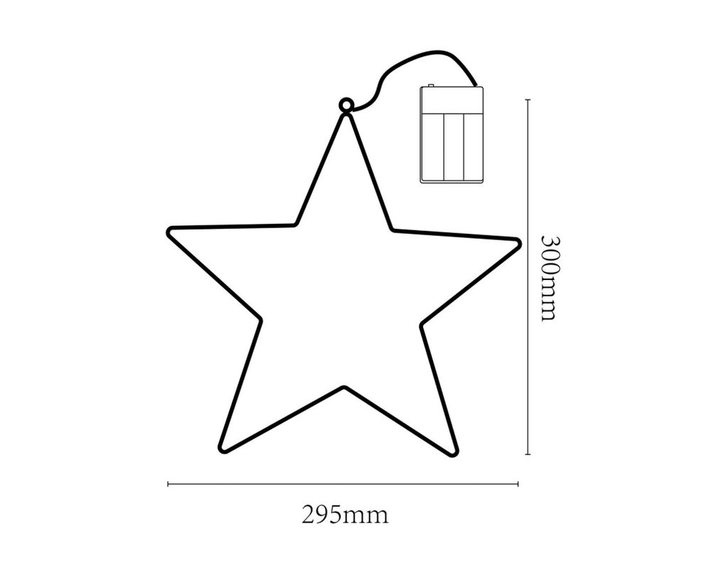 Guirnalda Estrella luz cálida-3