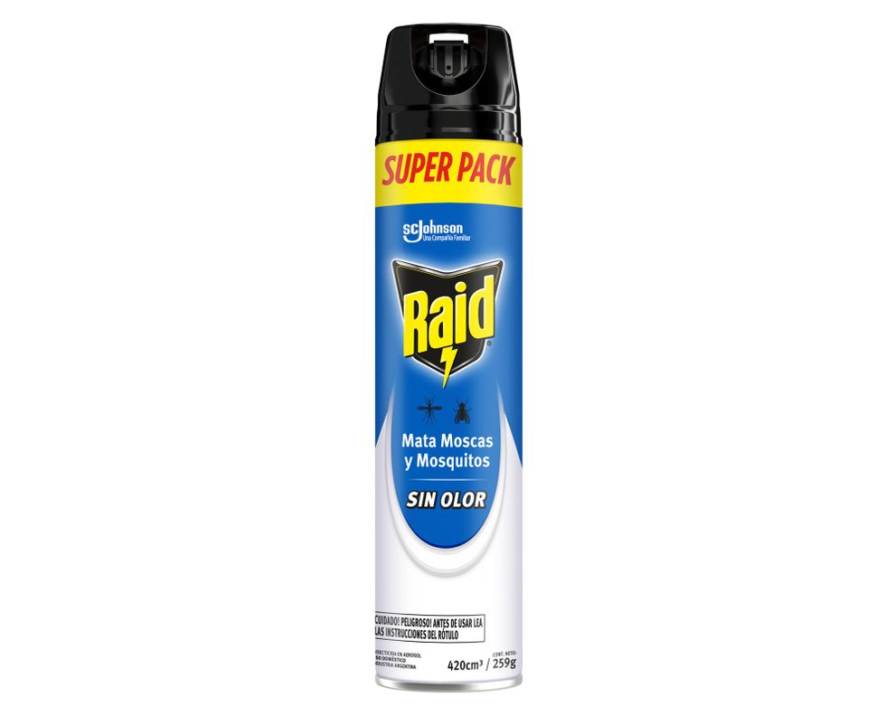 Spray mata moscas y mosquitos 259 gr 160x230 gr azul Raid-0