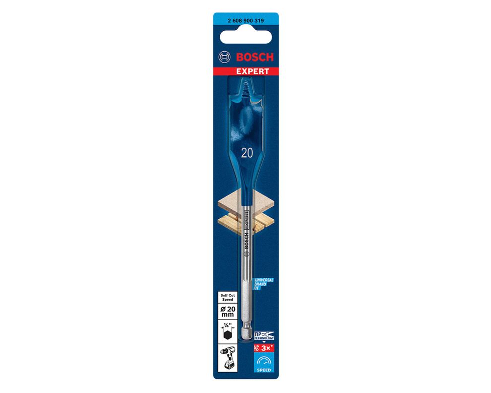 Broca para madera plana Expert Self Cut Speed 20x152 mm-1