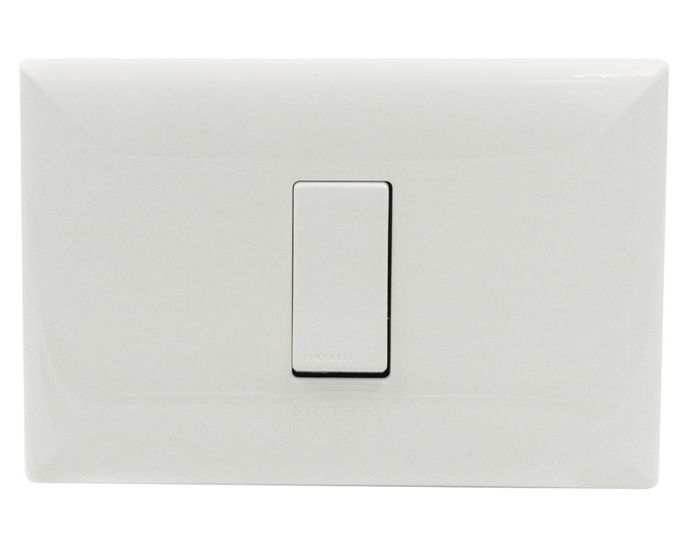 Pulsador simple placa armada Línea S17 blanco-0
