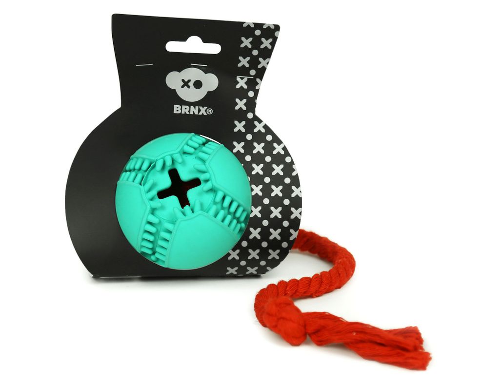 Juguete mascota 8 cm pelota cuerda BRNX-3