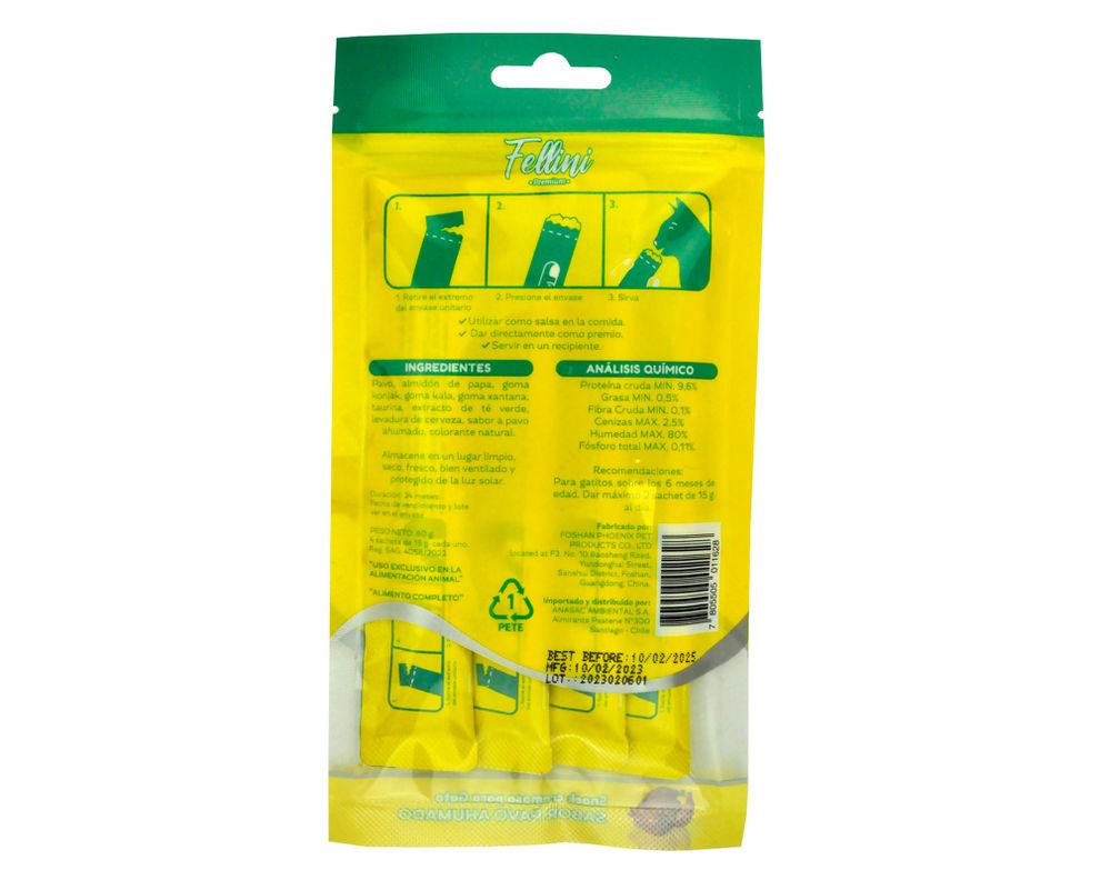 Alimento húmedo gato 60 gr creamy Light pavo ahumado-1