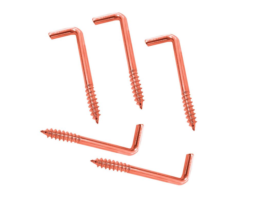 Tornillo escuadra 3.3x 1 1/2'' cobrizado 5 unidades-0