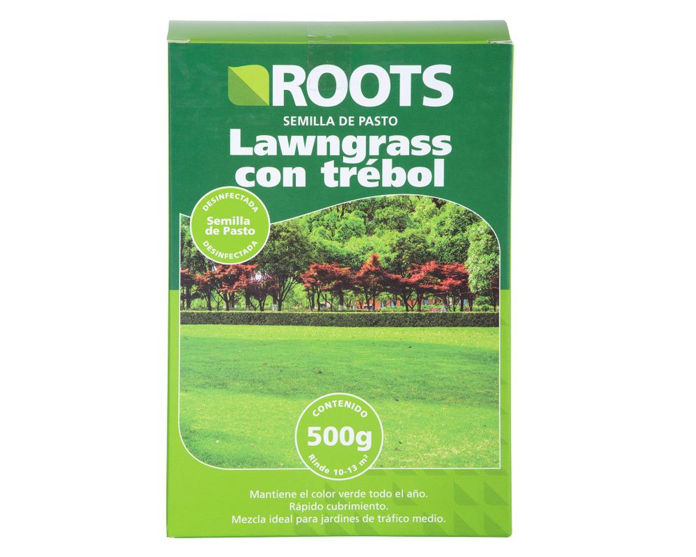 Semilla pasto lawngrass trébol corriente desinfectada 500g Roots-0