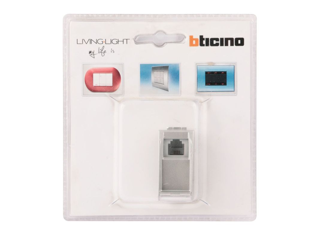 Módulo toma teléfono RJ11 blanco Bticino-2