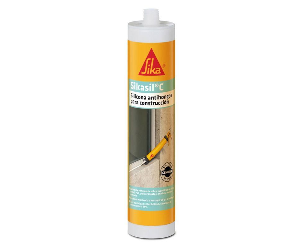 Sellador de silicona neutra 280 ml Sikasil C blanco Sika-0