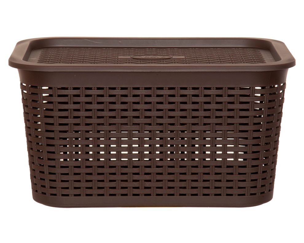 Canasto organizador Tavarua café plástico 6.5 lt-0