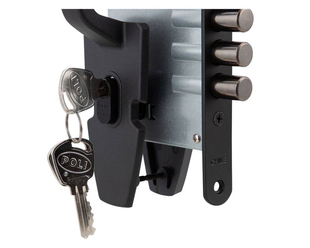 Cerradura embutida Nórdica Oval B60 Acceso 1/2 con tirador-1