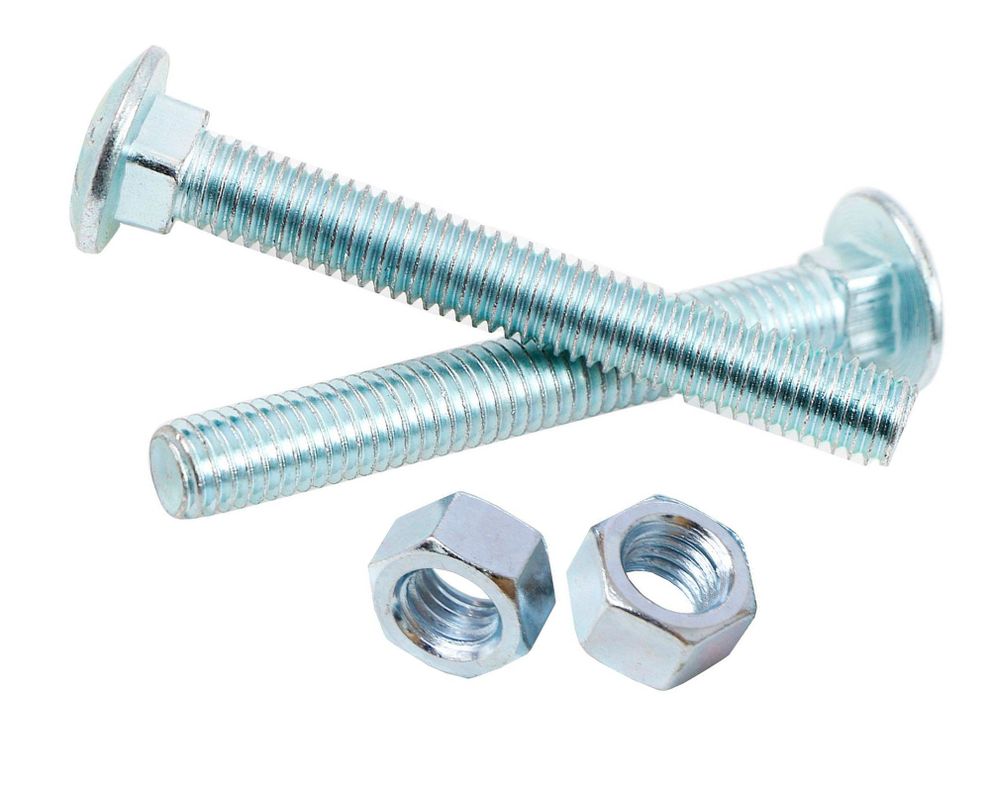 Perno Coche 3/8 x 5'' zincado con tuerca 2 unidades Imporper-0