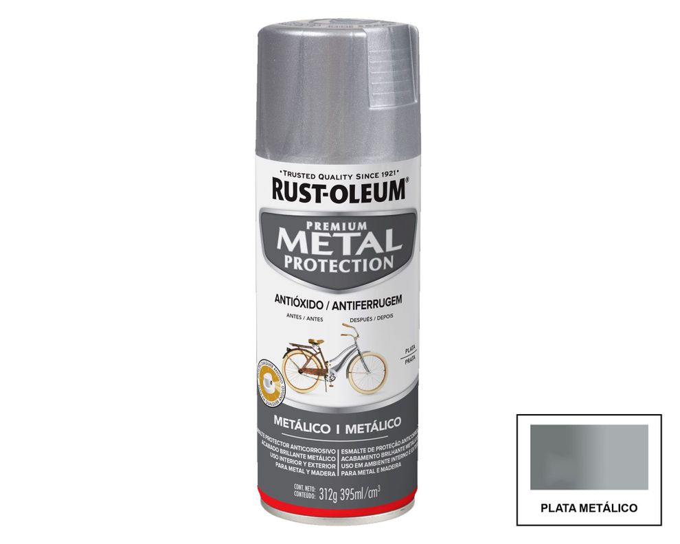 Pintura spray 395 ml Premium metal protection plata metálico Rust-Oleum-0