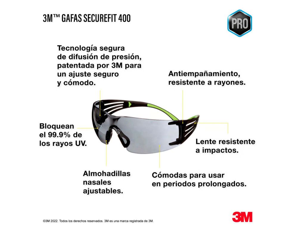 Lente de seguridad Securefit SF400 gris-3