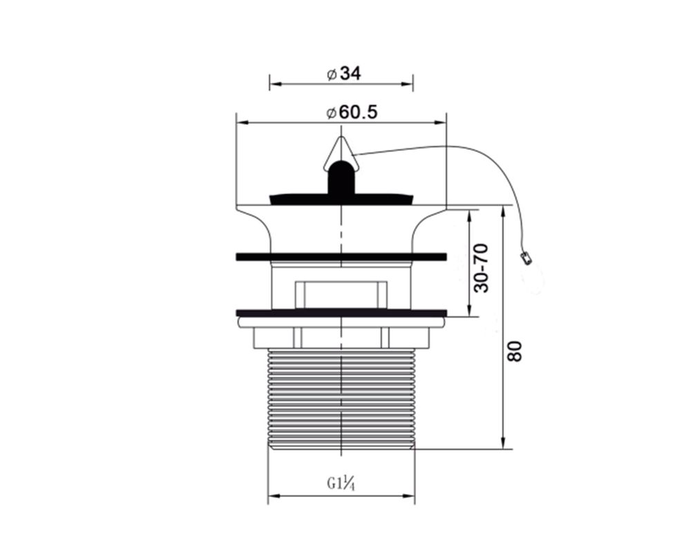 Desagüe 1 1/4'' plástico-1