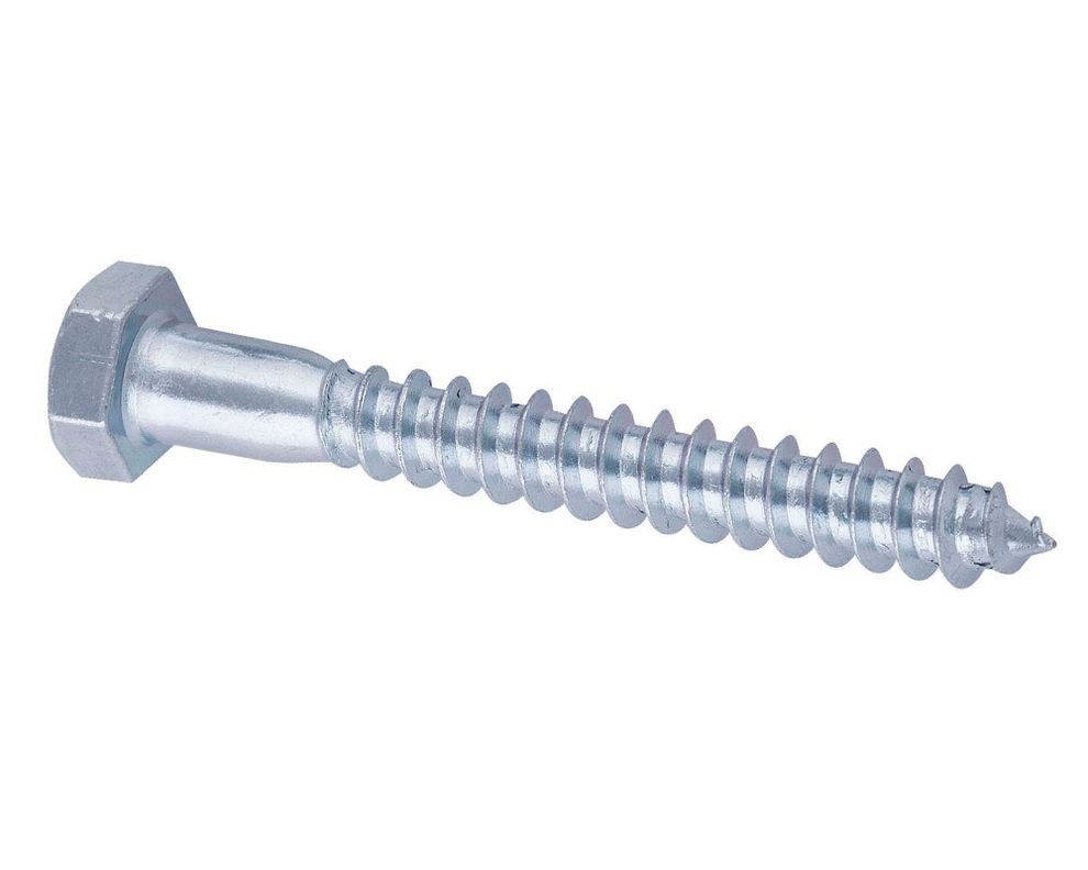 Tornillo Tirafondo 5/16 x 2 1/2''zincado 2 unidades Imporper.-0