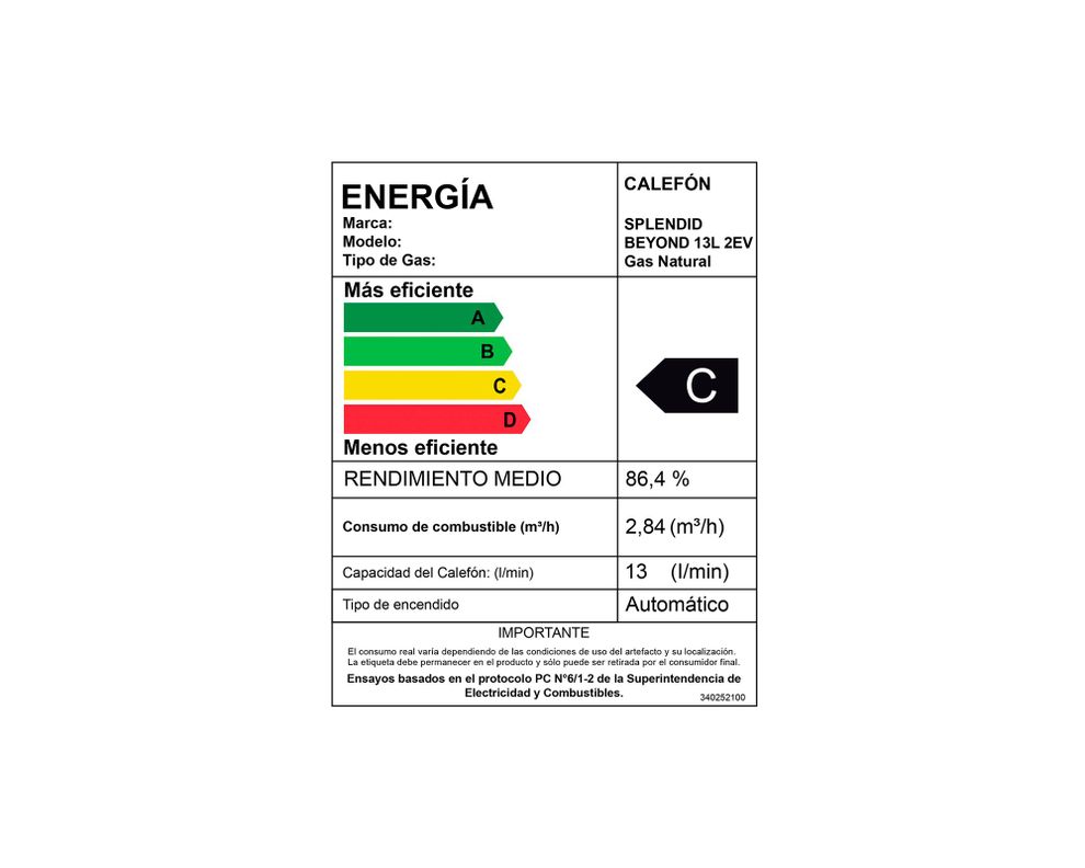 Calefont ionizado Beyond 13L 2EV GN 13 lt natural gas natural-6
