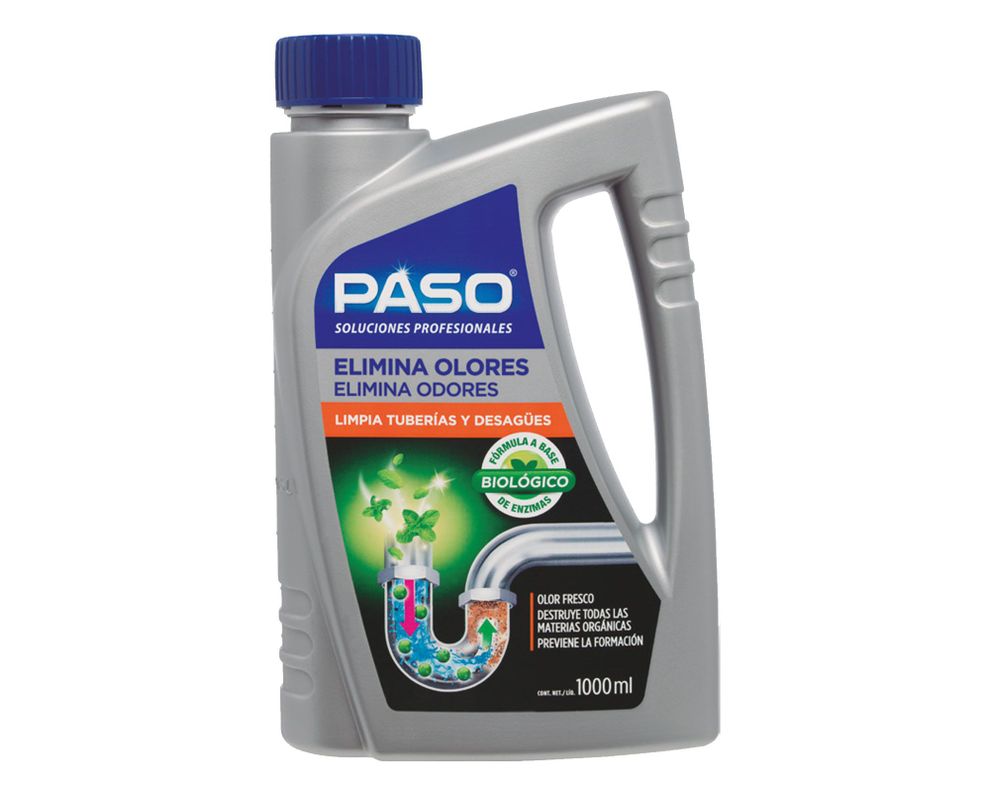 Desatascador biológico 1 litro tubería desagüe Paso-0