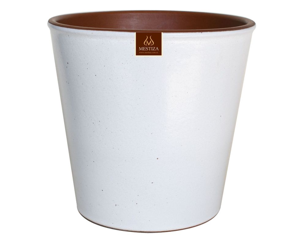 Maceta Zaia 26 cm blanco mate-0